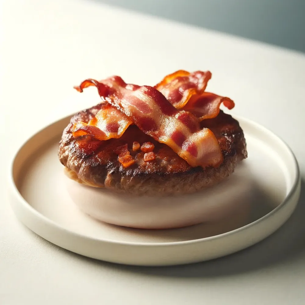 Hamburguesa de cerdo con panceta